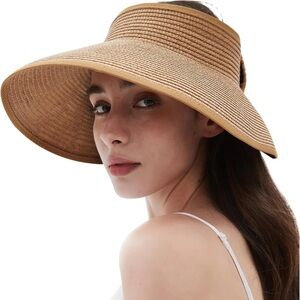 Sika Elegant Brown Sun visor Wide-Brim Hat